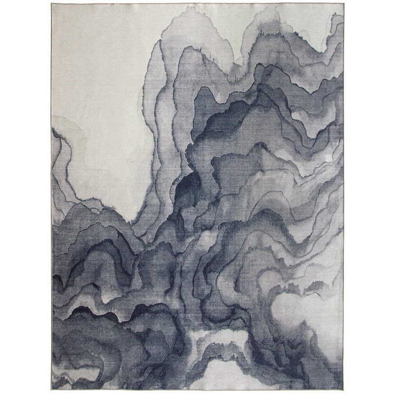 Orren Ellis Okanagan Abstract Flatweave Gray Area Rug Wayfair